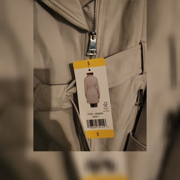 NWT Halston Women's Belted Trench Coat S (4-6) - Picture 9 of 12